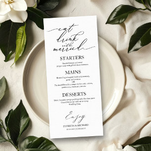 Eat Drink and Be Married Menu For Plate