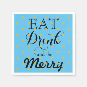 Eat Drink and be Married   polka dot pattern Napkin