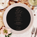 Eat Drink and Be Married Round Menu Card For Plate<br><div class="desc">A simple chic calligraphy wedding menu card. I do offer a free customisation service,  if you have any questions or special requests,  please feel free to contact me.</div>