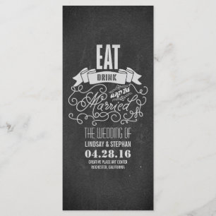 Eat drink and be married wedding programs programme