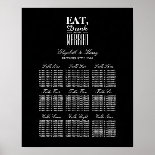 Eat, Drink and be Married Wedding Seating Chart