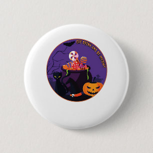 Eat Drink And Be Meowy Cute Casual 6 Cm Round Badge