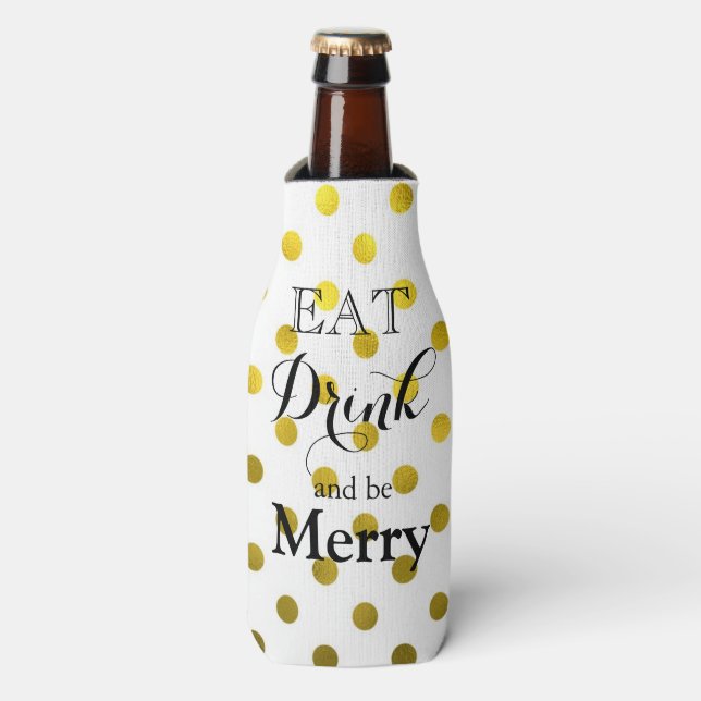 Eat Drink and be Merry Bottle Cooler (Bottle Front)