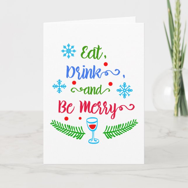 Eat, Drink and Be Merry, Christmas Holiday, ZSSPG Holiday Card (Front)