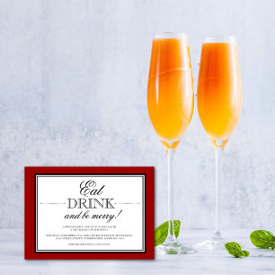 Eat, Drink and Be Merry Dinner Party Invitation