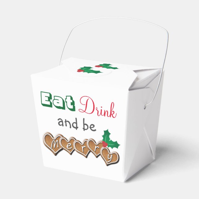 Eat, Drink and be Merry Favour Box (Front Side)
