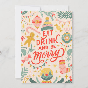 Eat, Drink, and Be Merry Holiday Card