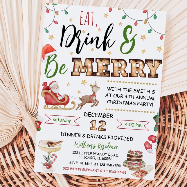 Eat Drink and Be Merry  Invitation (Creator Uploaded)