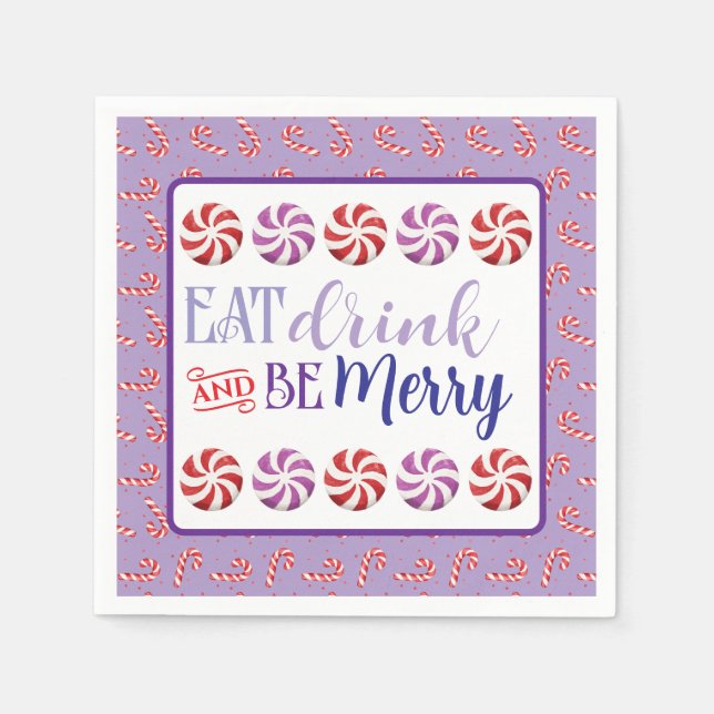 Eat Drink and be Merry Napkin (Front)