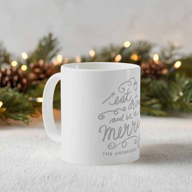 Eat Drink and be Merry Personalised Christmas Coffee Mug (Creator Uploaded)