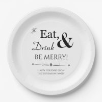 Eat Drink And Be Merry Retro Mid-century Christmas