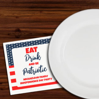 Eat Drink And Be Patriotic 4th of July Napkin