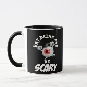 Eat Drink And Be Scared Retro Classic Mug