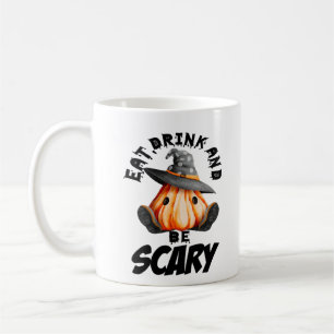 Eat Drink And Be Scared Retro Cool Coffee Mug