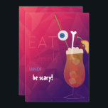 Eat, Drink and be Scary Adult Halloween Party Invitation<br><div class="desc">Trendy geometric pattern Halloween Eat Drink and be Scary Party invitations customisable to your event specifics.</div>