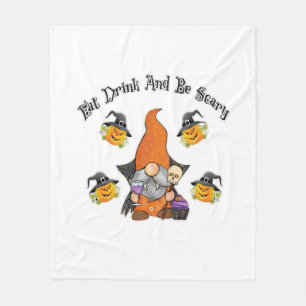 Eat Drink And Be Scary Basic Casual Fleece Blanket