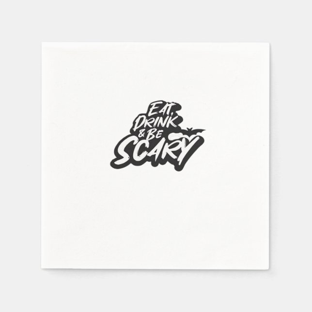 Eat Drink And Be Scary Basic Clean Napkin (Front)