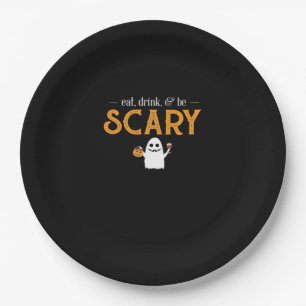 Eat Drink And Be Scary Classic Aesthetic Unique Paper Plate