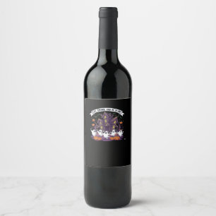 Eat Drink And Be Scary Classic Funny Retro Wine Label