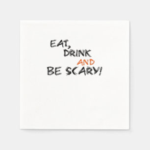 Eat Drink And Be Scary Classic Retro Napkin
