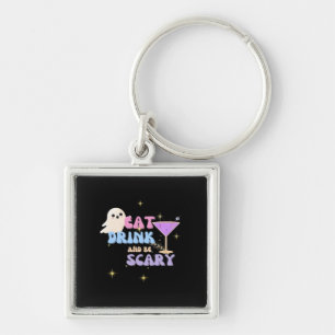 Eat Drink And Be Scary Funny Halloween Casual Uniq Key Ring