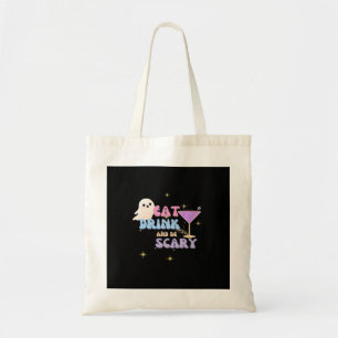 Eat Drink And Be Scary Funny Halloween Casual Uniq Tote Bag