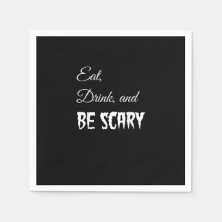 Eat Drink And Be Scary Funny Halloween Retro Style Napkin