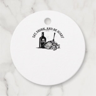 Eat Drink And Be Scary Funny Quote Favour Tags