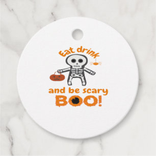 Eat Drink And Be Scary Funny Spooky  Favour Tags