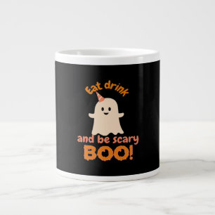 Eat Drink And Be Scary Funny Spooky Gifts For Clas Large Coffee Mug