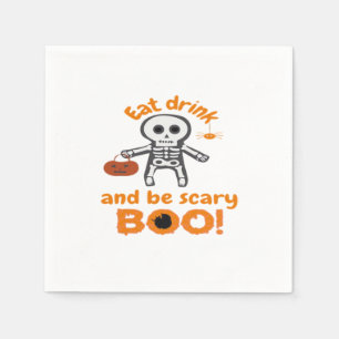 Eat Drink And Be Scary Funny Spooky  Napkin
