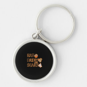 Eat Drink And Be Scary Graphic Key Ring