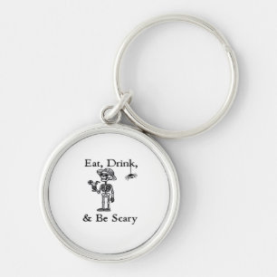 Eat Drink And Be Scary Halloween Aesthetic Style Key Ring