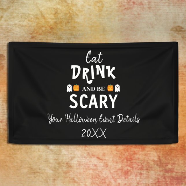 Eat, Drink and Be Scary Halloween Banner (Creator Uploaded)