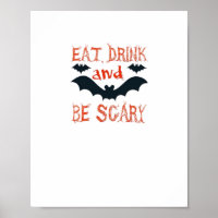 Eat Drink And Be Scary Halloween Bats Party Hallow