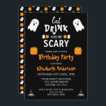 Eat, Drink and Be Scary Halloween Birthday Invitation<br><div class="desc">Eat,  drink and be scary Halloween party event gifts</div>