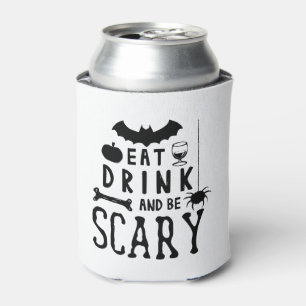 eat drink and be scary halloween can cooler