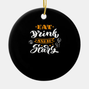 Eat Drink And Be Scary Halloween Creative Casual Ceramic Tree Decoration