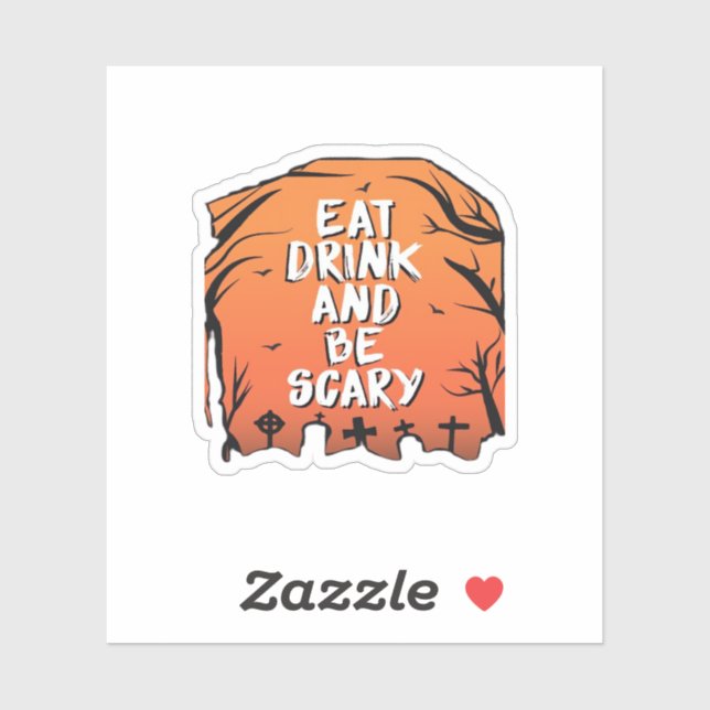 Eat Drink And Be Scary Halloween Design Creative S (Sheet)
