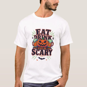Eat Drink And Be Scary Halloween Design Creative S T-Shirt