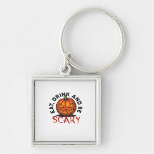 Eat Drink And Be Scary Halloween Design Key Ring