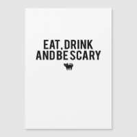 Eat Drink And Be Scary Halloween Fan Text Art Crea