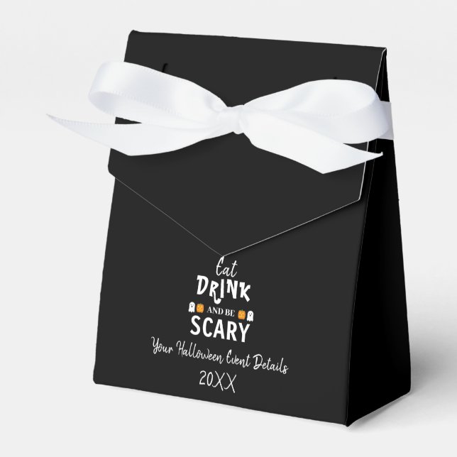 Eat, Drink and Be Scary Halloween Favour Box (Front Side)