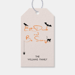 Eat Drink and Be Scary Halloween Gift Tags