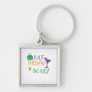 Eat Drink And Be Scary Halloween Key Ring