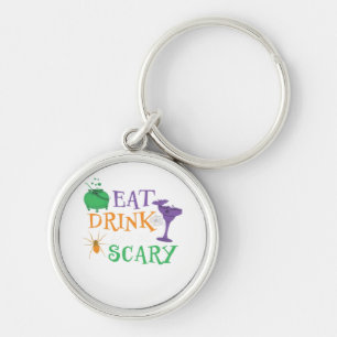 Eat Drink And Be Scary Halloween Key Ring