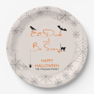 Eat Drink and Be Scary Halloween Paper Plates