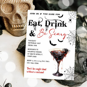 Eat Drink And Be Scary Halloween Party Invitation