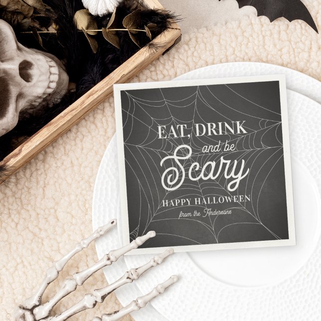 Eat, Drink and Be Scary Halloween Party Napkin (Creator Uploaded)