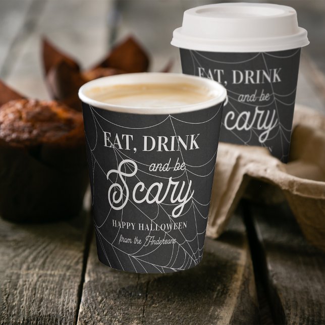 Eat, Drink and Be Scary Halloween Party Paper Cups (Creator Uploaded)